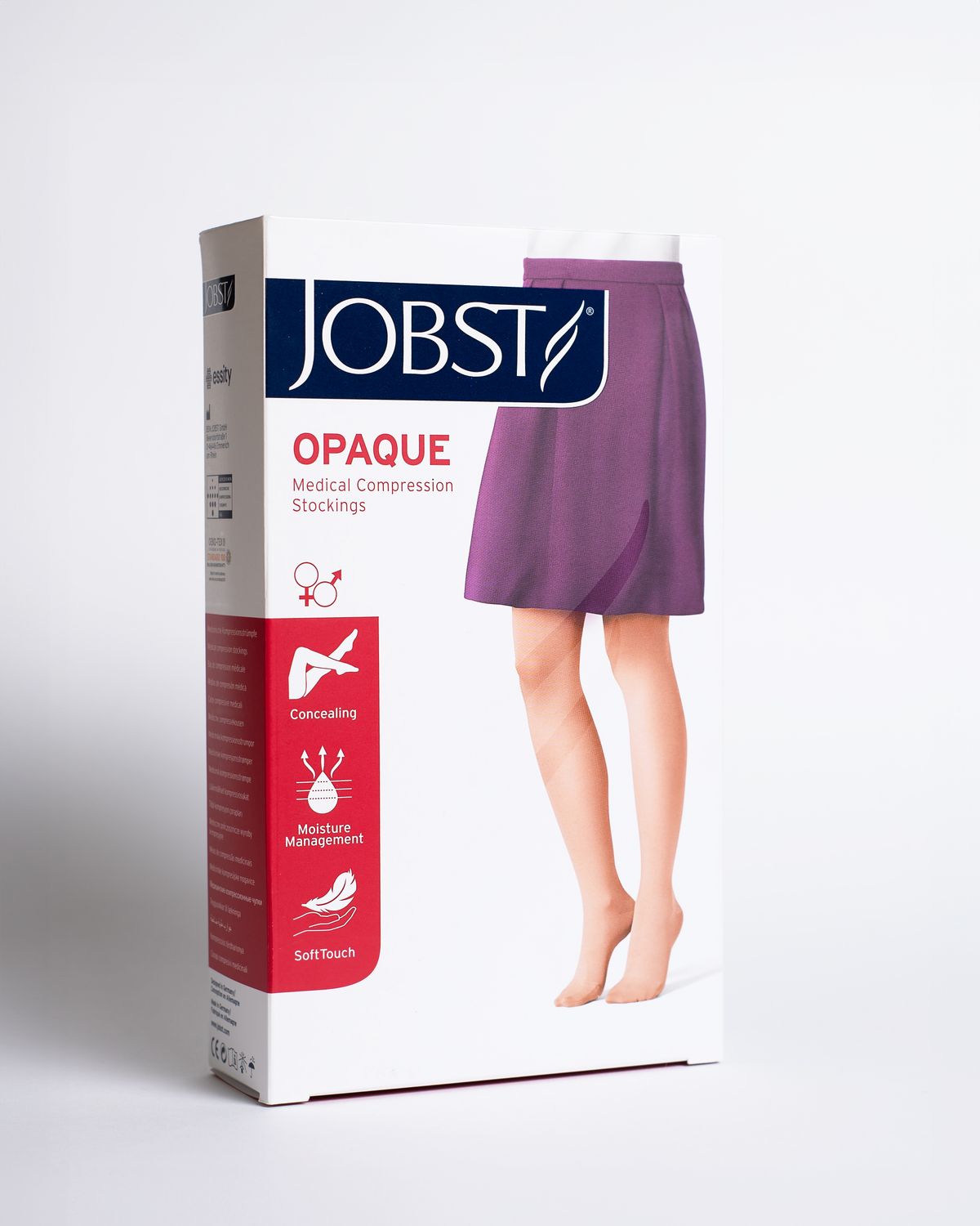 Jobst Opaque Media Larga (2 piernas) 1 / Beige / CCL1 / IG corto / Hombre / Muslo ancho / Abierta