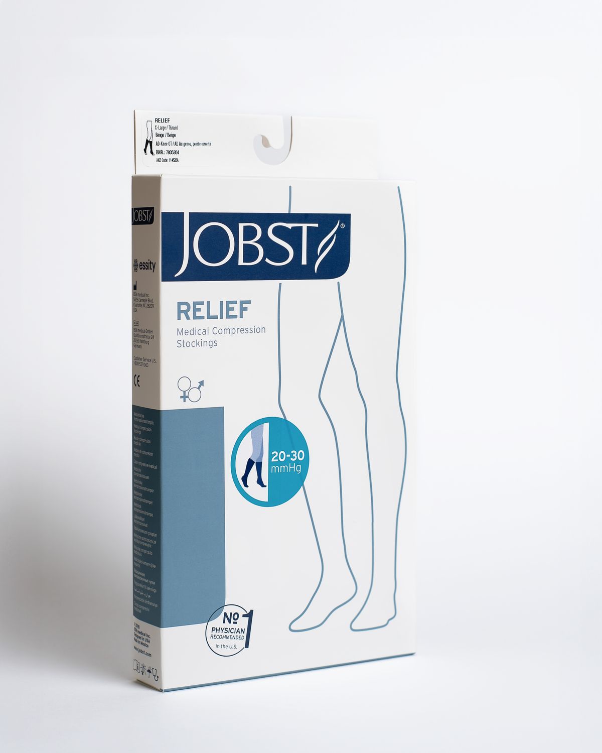 Jobst Relief Calcetines Compresivos (2 piernas) Puntera abierta L