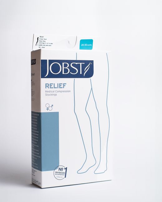 Jobst Relief Media Larga con cinturón (1 pierna) Puntera abierta